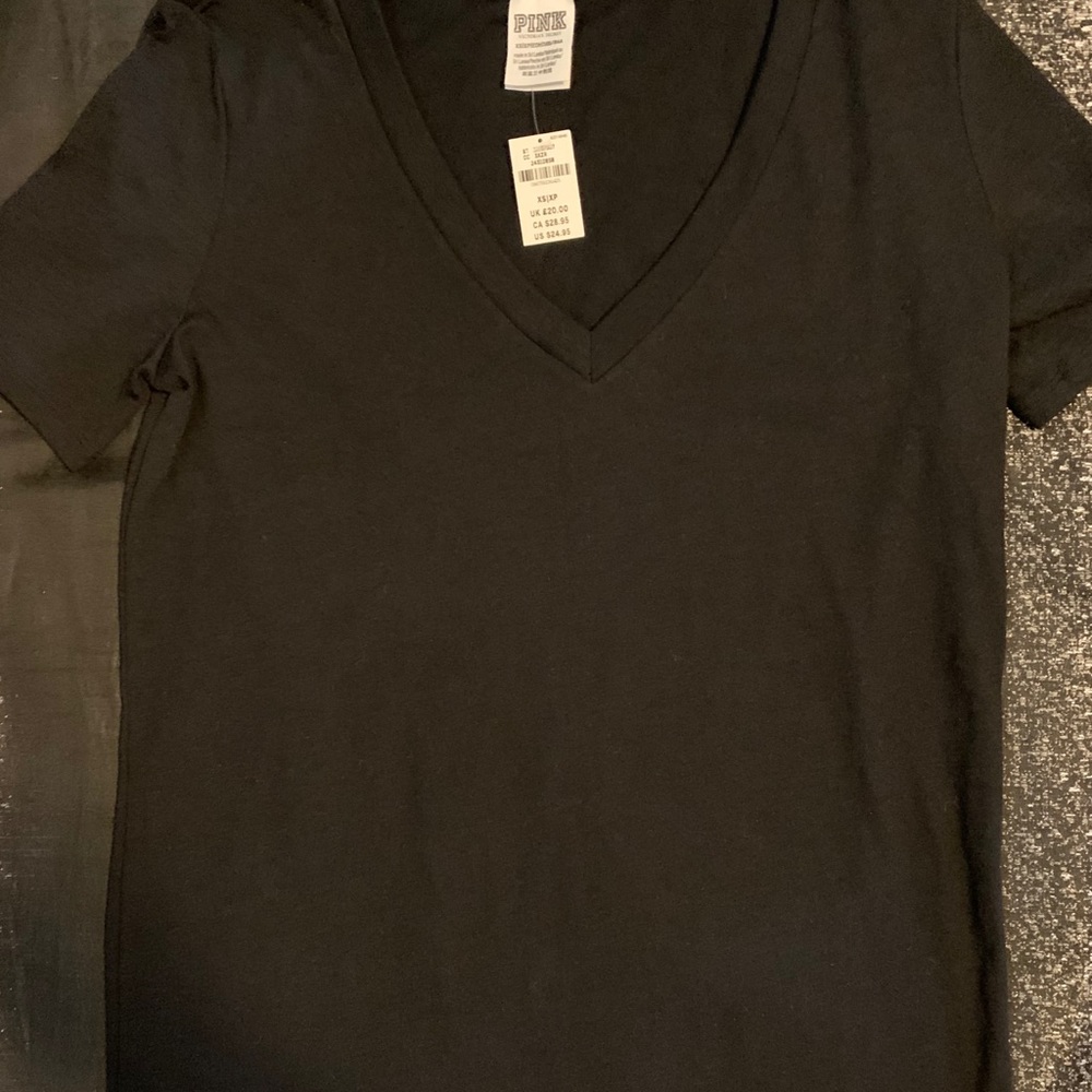 PINK V-neck small NWT